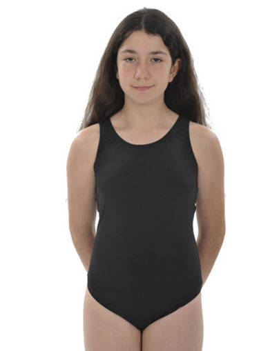 Girls Racer - Chlorine Resistant - Black