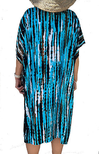 Kaftan Tie Dye Print Plus Size