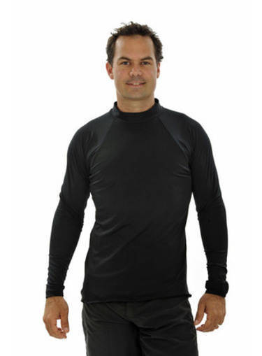 Mens Long Sleeve Rash Shirt - 2XL - 4XL Black