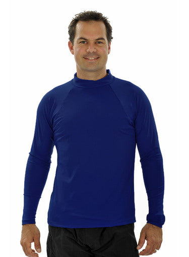 Mens Long Sleeve Rash Shirt - 2XL - 4XL Black