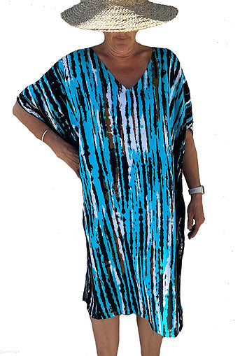 Kaftan Tie Dye Print Plus Size