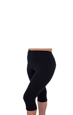 Three Quarter Leggings Chlorine Resistant - Black Plus size 26 -32