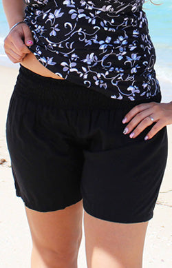 Beach Shorts for cover ups - Black